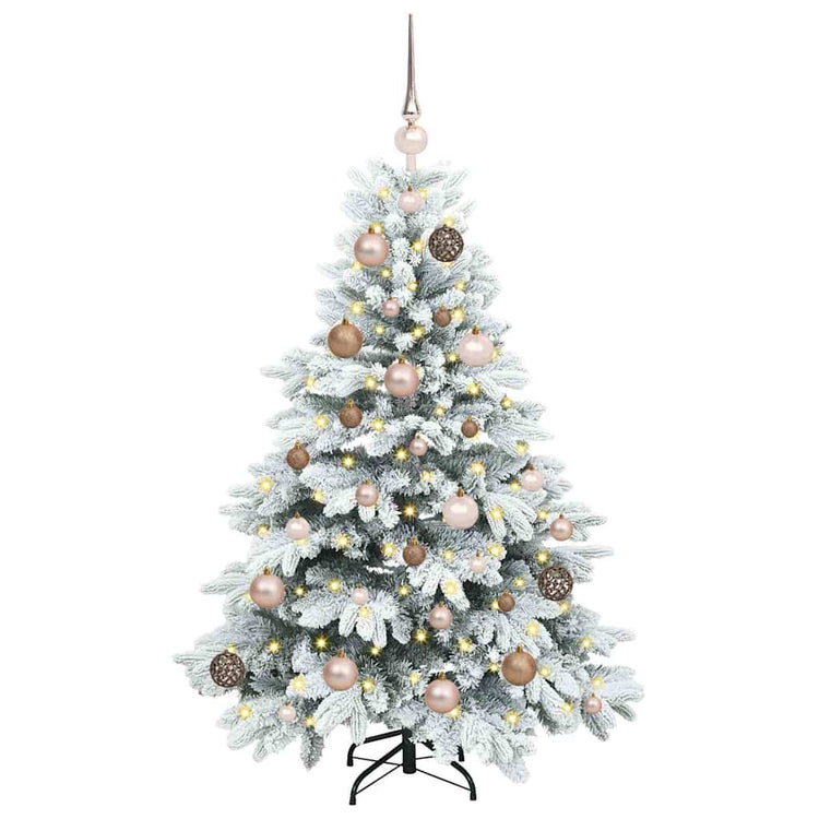 Vidaxx sapin de Noël artificiel avec 150 LED avec standard blanc 120 cm PE et PVC