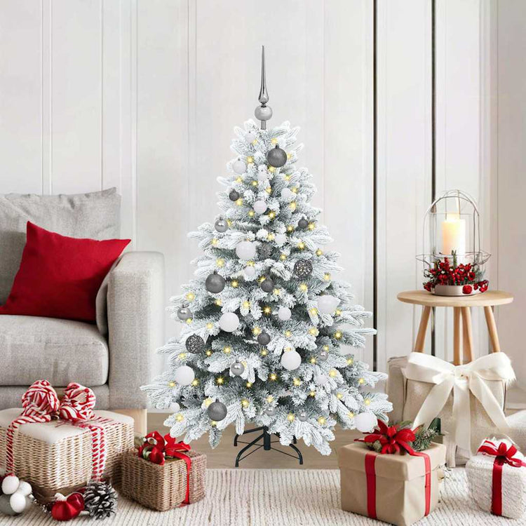 Vidaxx sapin de Noël artificiel avec 150 LED avec standard blanc 120 cm PE et PVC
