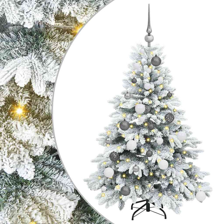 Vidaxx sapin de Noël artificiel avec 150 LED avec standard blanc 120 cm PE et PVC
