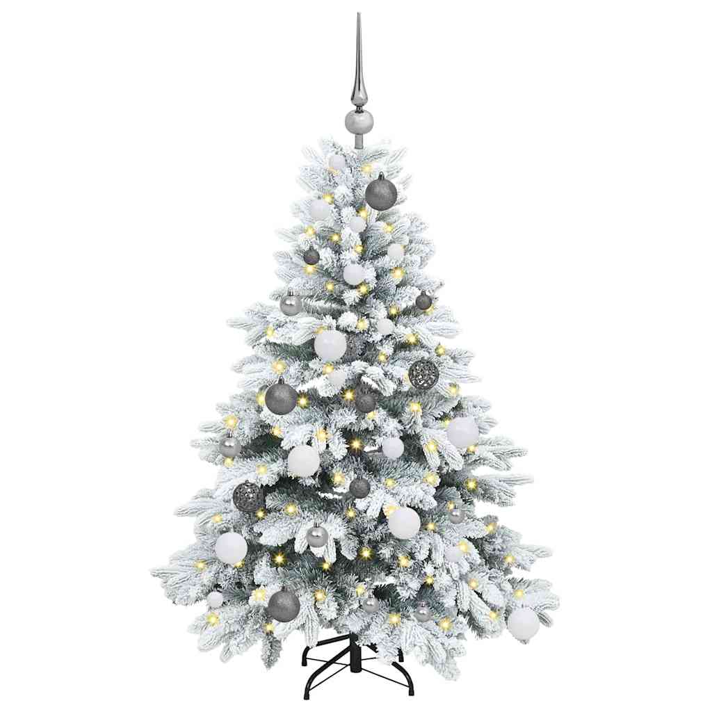 Vidaxx sapin de Noël artificiel avec 150 LED avec standard blanc 120 cm PE et PVC