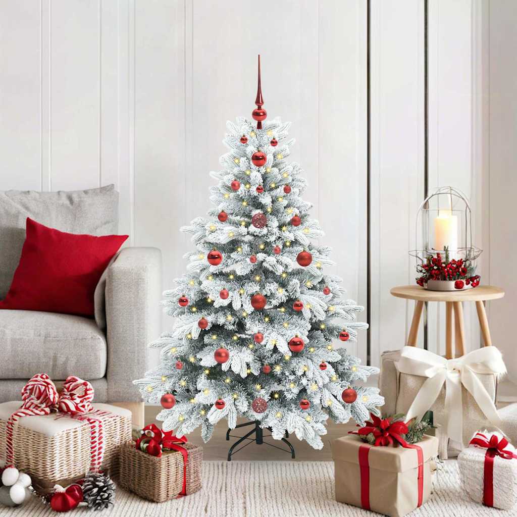 Vidaxx sapin de Noël artificiel avec 150 LED avec standard blanc 120 cm PE et PVC