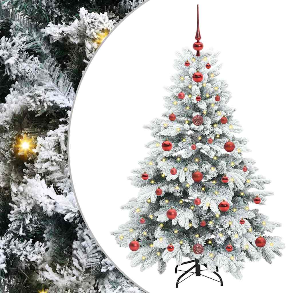 Vidaxx sapin de Noël artificiel avec 150 LED avec standard blanc 120 cm PE et PVC