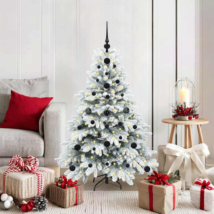 Vidaxx sapin de Noël artificiel avec 150 LED avec standard blanc 120 cm PE et PVC