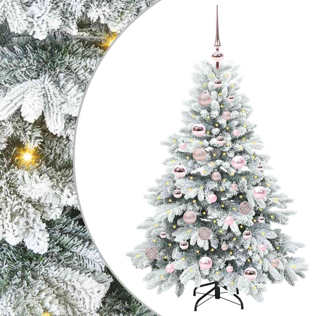 Vidaxx sapin de Noël artificiel avec 150 LED avec standard blanc 120 cm PE et PVC