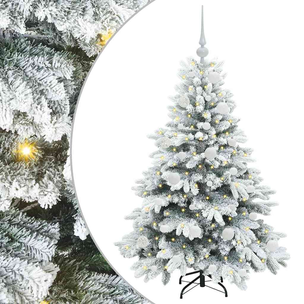 Vidaxx sapin de Noël artificiel avec 150 LED avec standard blanc 120 cm PE et PVC