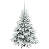 Vidaxx sapin de Noël artificiel avec 150 LED avec standard blanc 120 cm PE et PVC