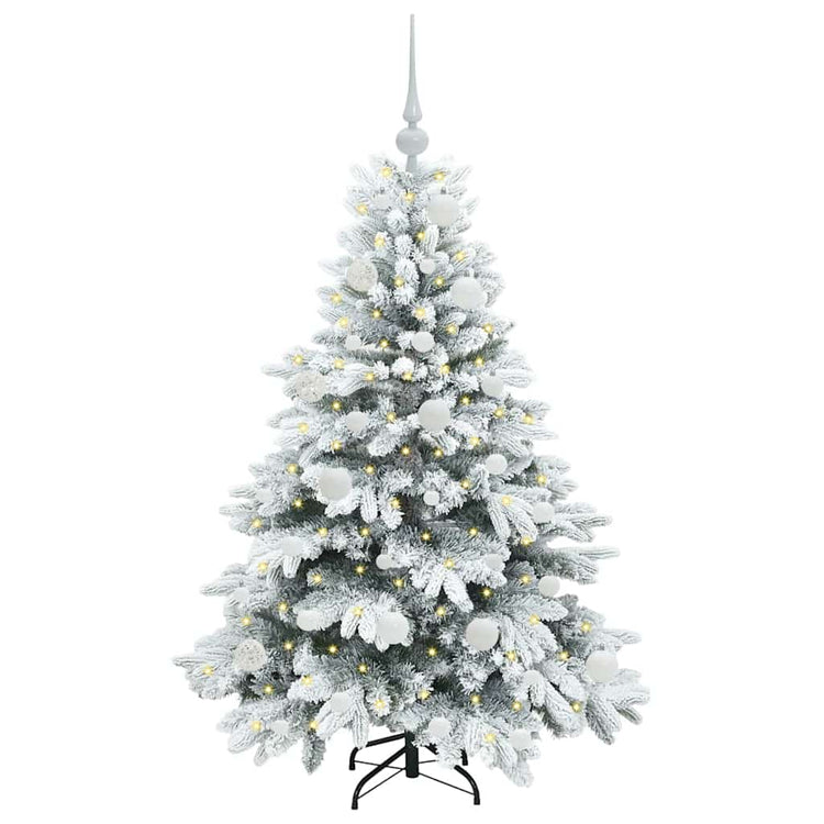 Vidaxx sapin de Noël artificiel avec 150 LED avec standard blanc 120 cm PE et PVC