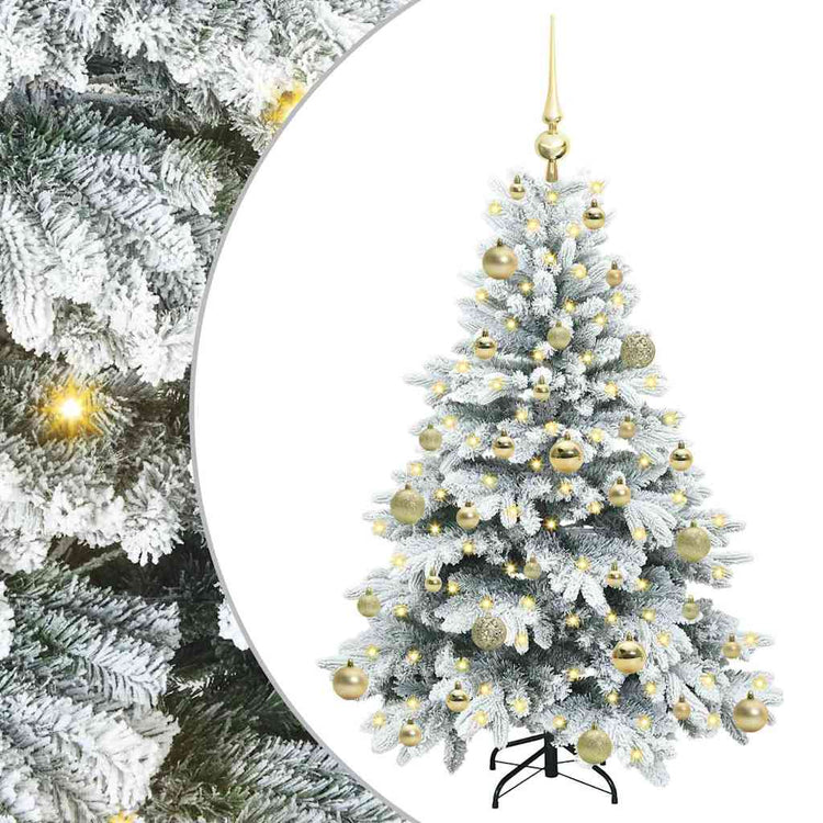 Vidaxx sapin de Noël artificiel avec 150 LED avec standard blanc 120 cm PE et PVC