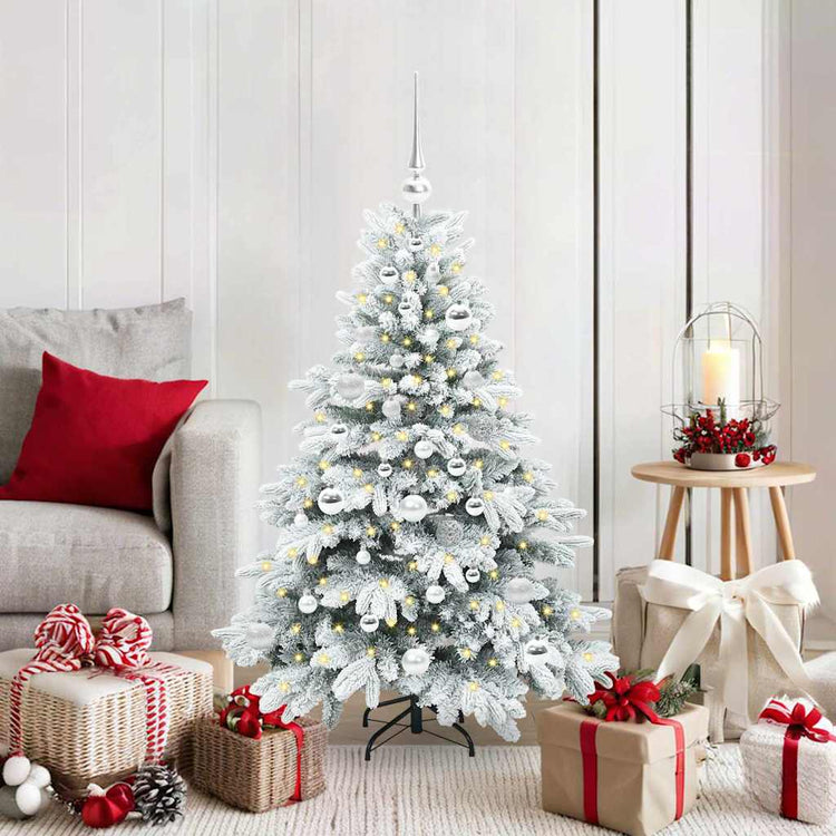 Vidaxx sapin de Noël artificiel avec 150 LED avec standard blanc 120 cm PE et PVC