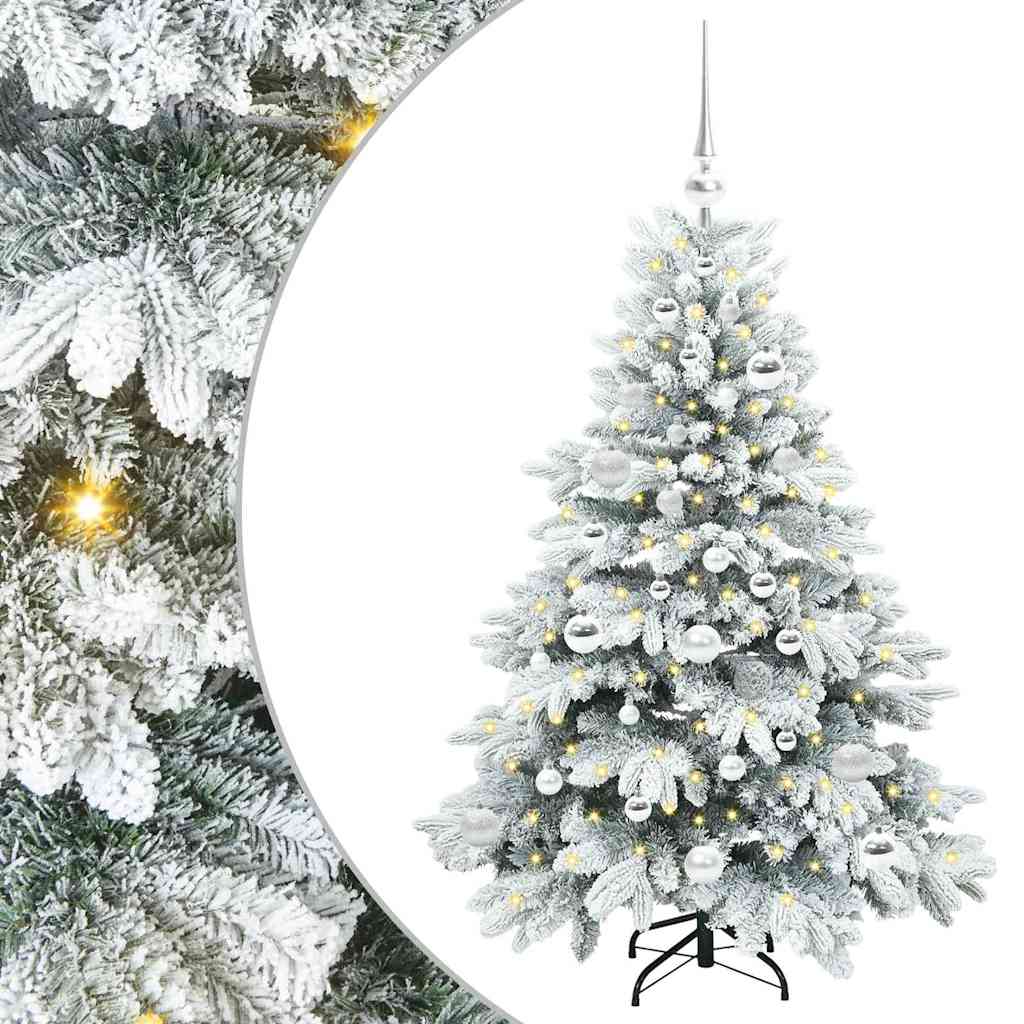 Vidaxx sapin de Noël artificiel avec 150 LED avec standard blanc 120 cm PE et PVC