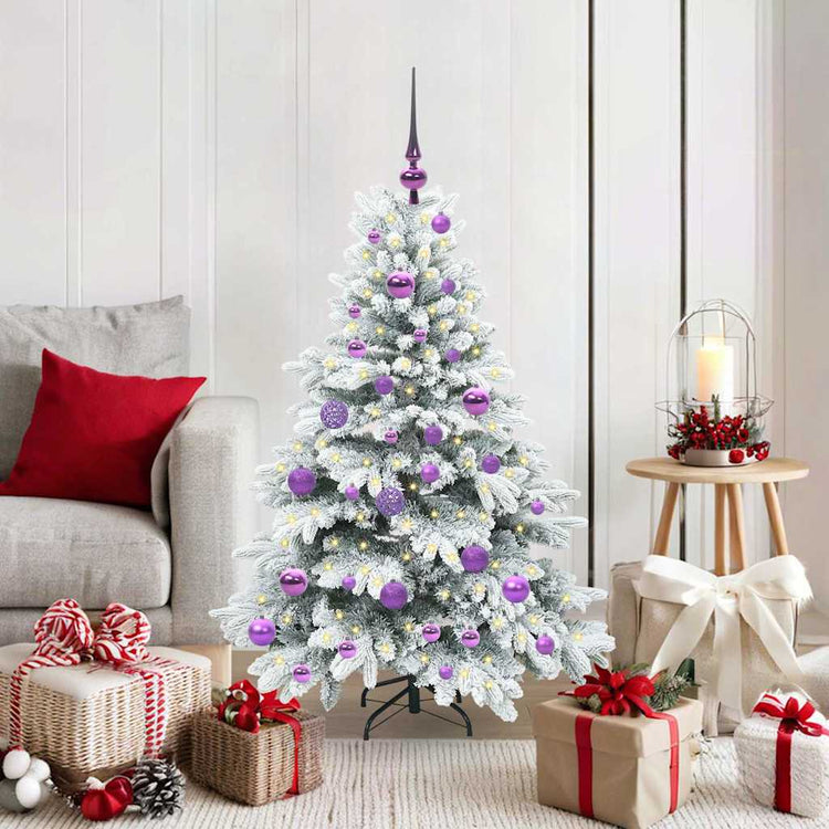 Vidaxx sapin de Noël artificiel avec 150 LED avec standard blanc 120 cm PE et PVC