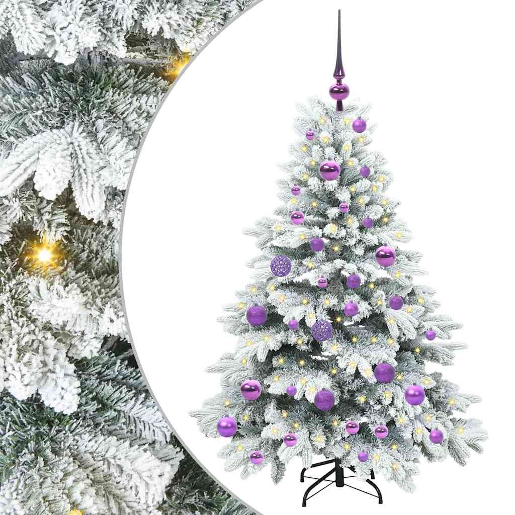 Vidaxx sapin de Noël artificiel avec 150 LED avec standard blanc 120 cm PE et PVC