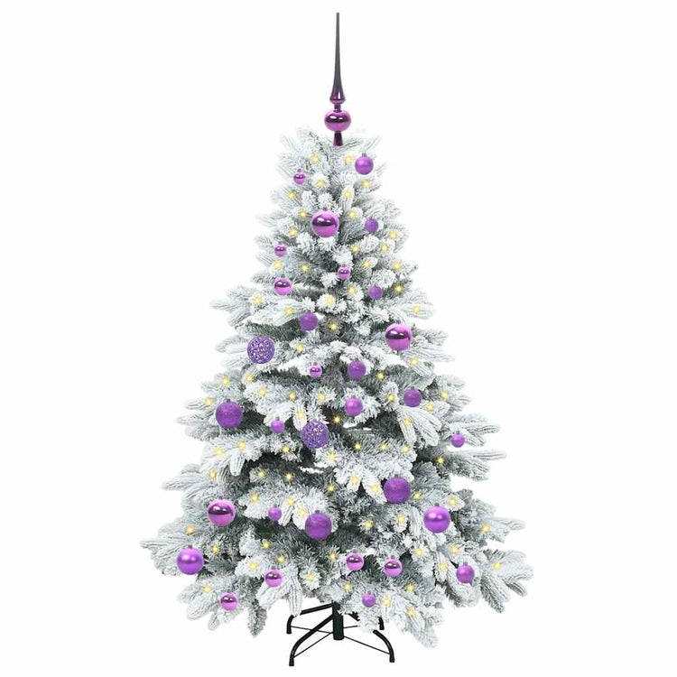 Vidaxx sapin de Noël artificiel avec 150 LED avec standard blanc 120 cm PE et PVC