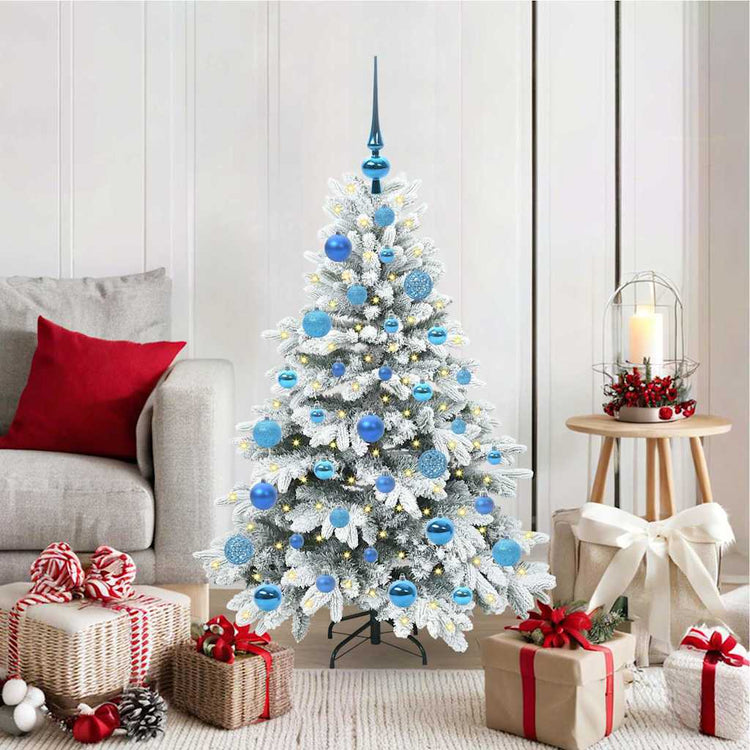Vidaxx sapin de Noël artificiel avec 150 LED avec standard blanc 120 cm PE et PVC