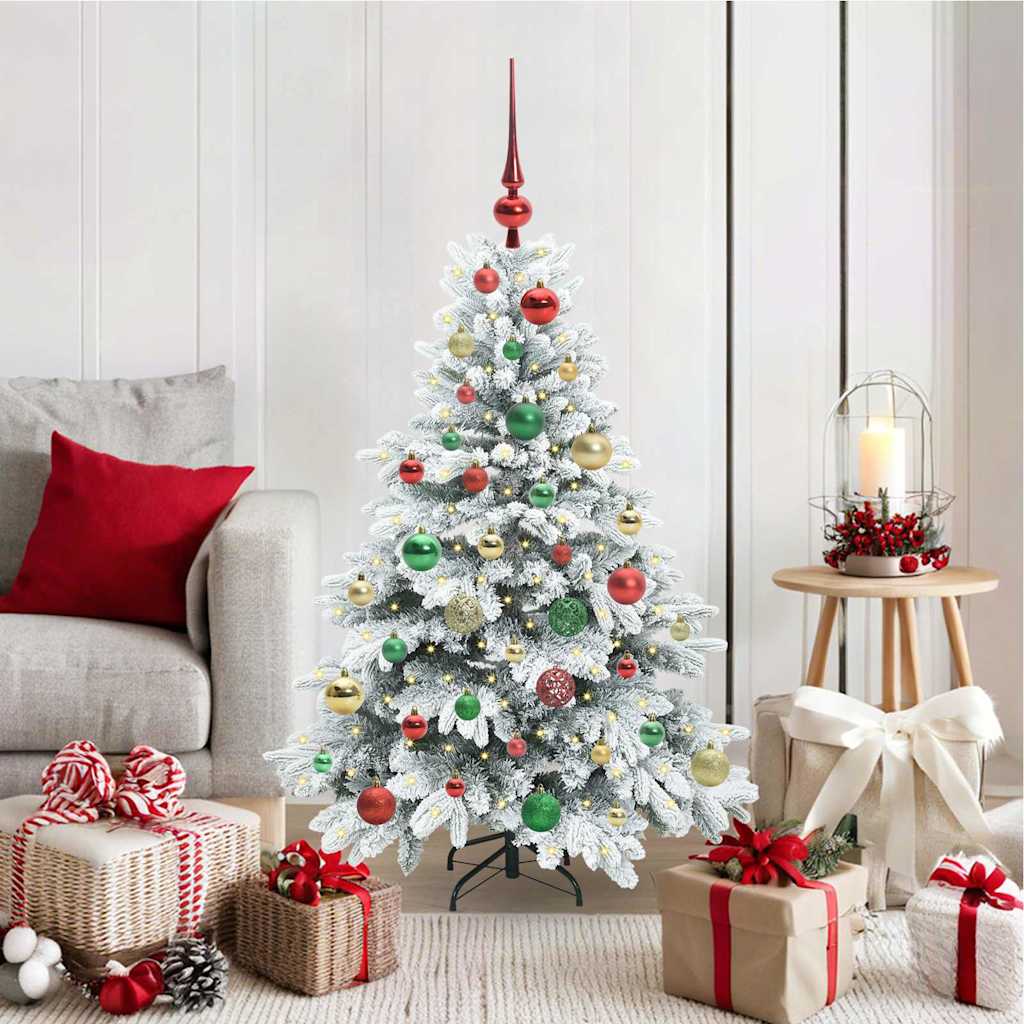 Vidaxx sapin de Noël artificiel avec 150 LED avec standard blanc 120 cm PE et PVC