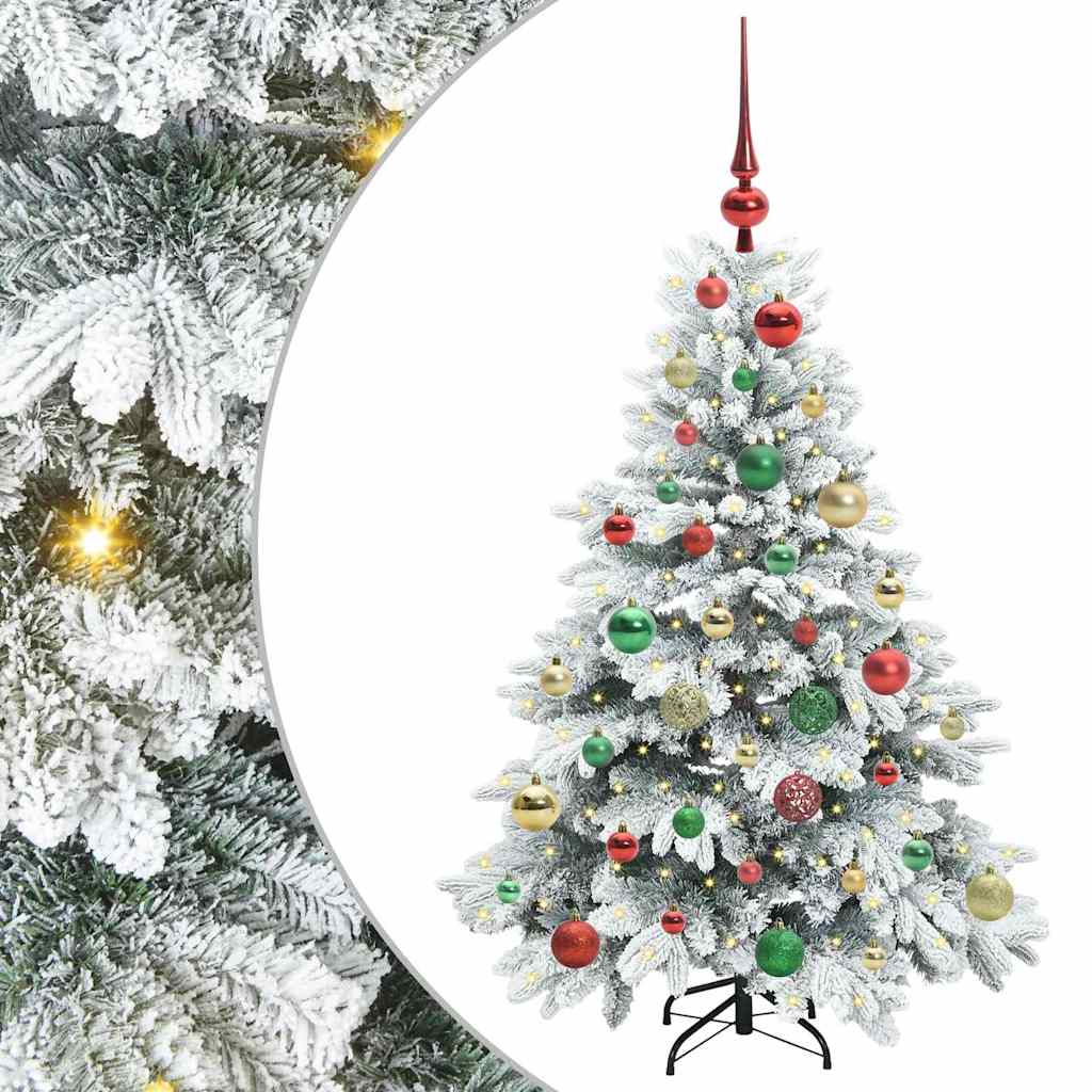 Vidaxx sapin de Noël artificiel avec 150 LED avec standard blanc 120 cm PE et PVC
