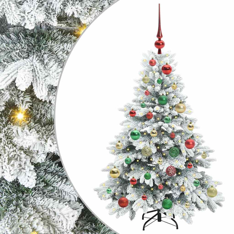 Vidaxx sapin de Noël artificiel avec 150 LED avec standard blanc 120 cm PE et PVC