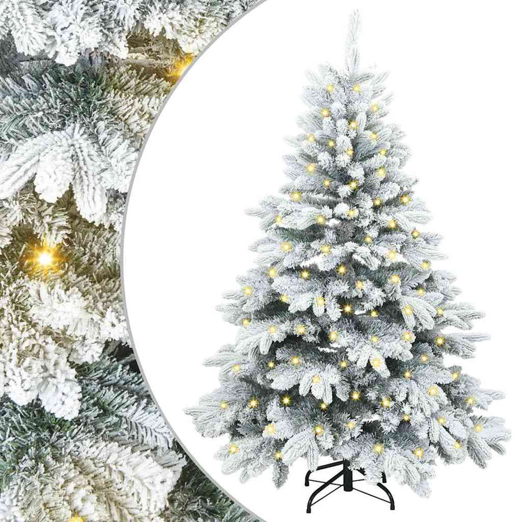 Vidaxx sapin de Noël artificiel avec 150 LED avec standard blanc 150 cm PE et PVC