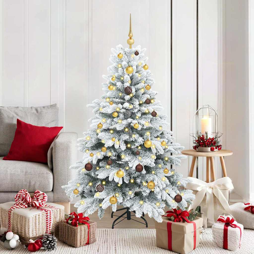 Vidaxx sapin de Noël artificiel avec 150 LED avec standard blanc 150 cm PE et PVC