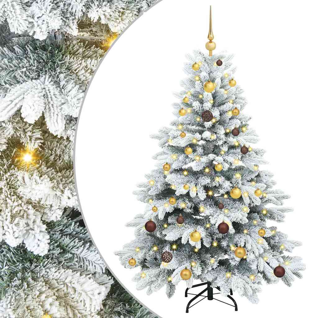 Vidaxx sapin de Noël artificiel avec 150 LED avec standard blanc 150 cm PE et PVC