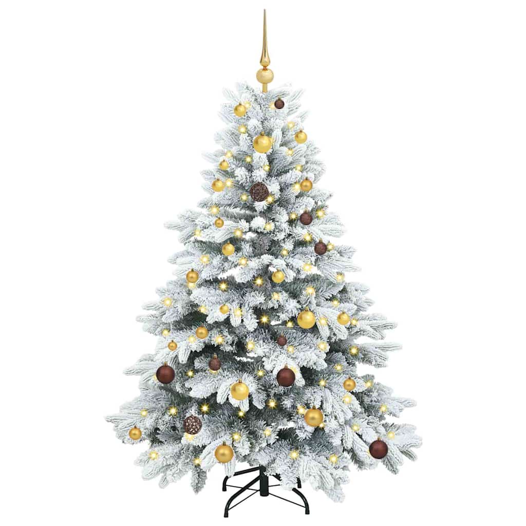 Vidaxx sapin de Noël artificiel avec 150 LED avec standard blanc 150 cm PE et PVC