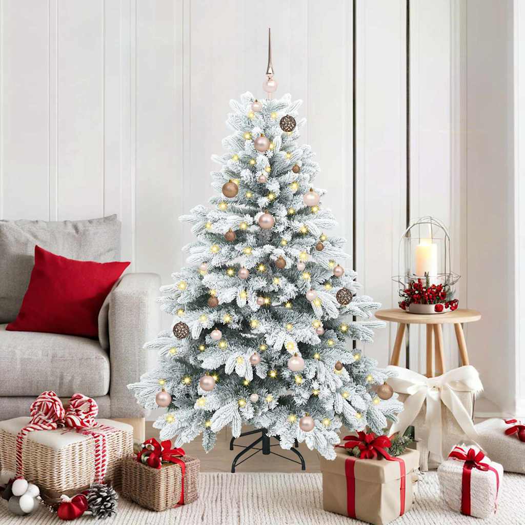 Vidaxx sapin de Noël artificiel avec 150 LED avec standard blanc 150 cm PE et PVC