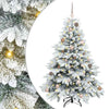 Vidaxx sapin de Noël artificiel avec 150 LED avec standard blanc 150 cm PE et PVC