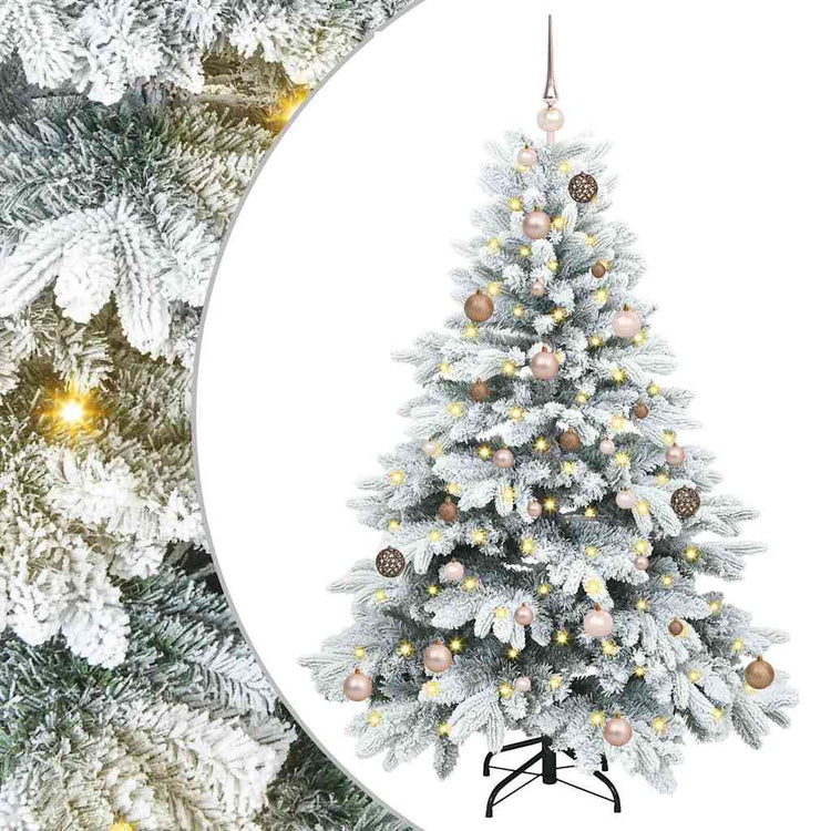 Vidaxx sapin de Noël artificiel avec 150 LED avec standard blanc 150 cm PE et PVC