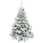 Vidaxx sapin de Noël artificiel avec 150 LED avec standard blanc 150 cm PE et PVC - afbeelding 3