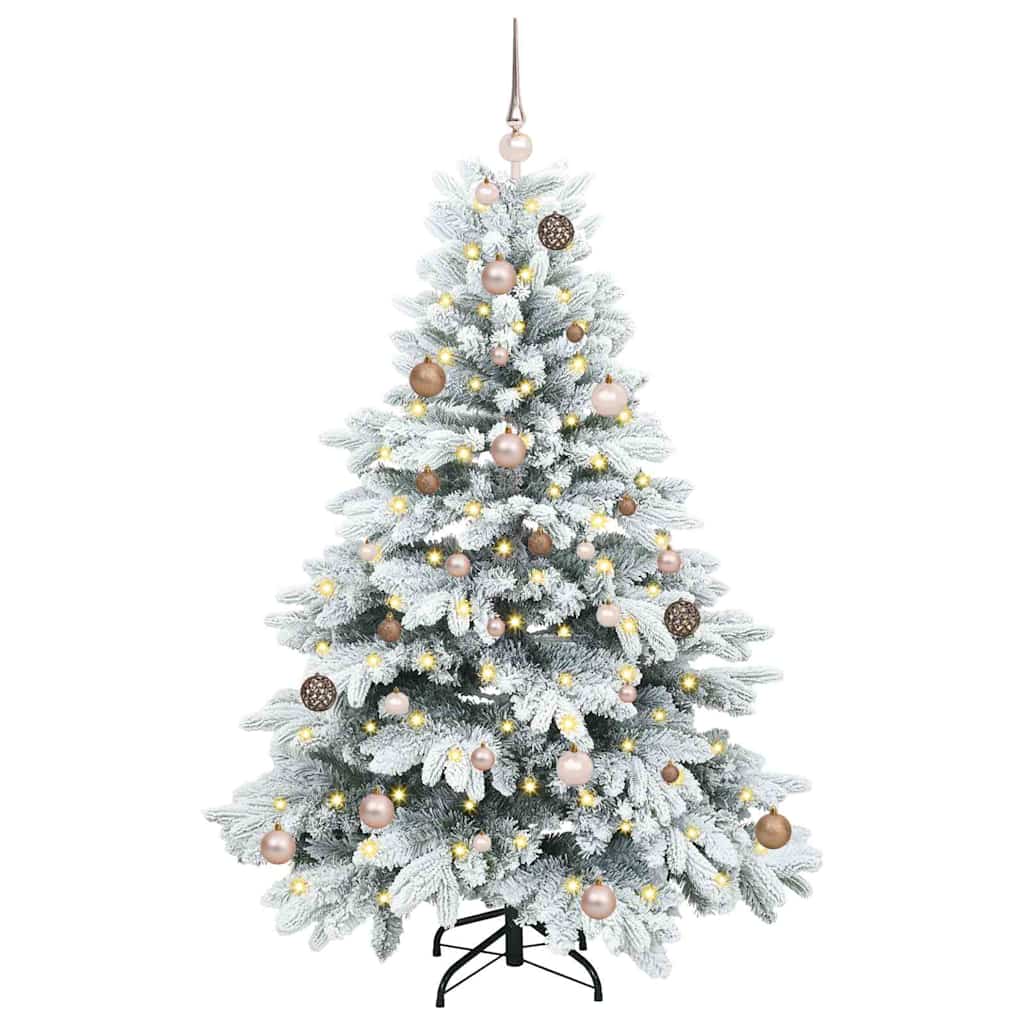 Vidaxx sapin de Noël artificiel avec 150 LED avec standard blanc 150 cm PE et PVC