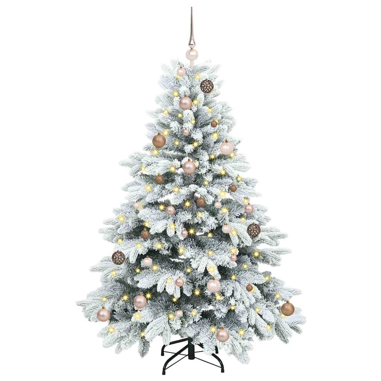 Vidaxx sapin de Noël artificiel avec 150 LED avec standard blanc 150 cm PE et PVC