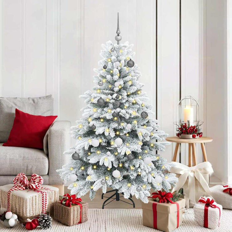 Vidaxx sapin de Noël artificiel avec 150 LED avec standard blanc 150 cm PE et PVC