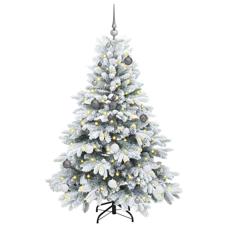 Vidaxx sapin de Noël artificiel avec 150 LED avec standard blanc 150 cm PE et PVC