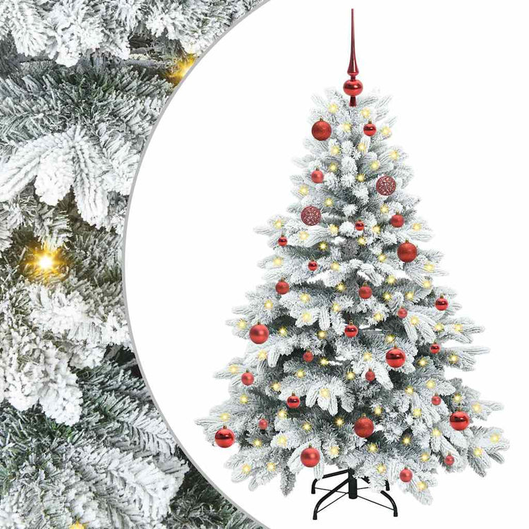 Vidaxx sapin de Noël artificiel avec 150 LED avec standard blanc 150 cm PE et PVC