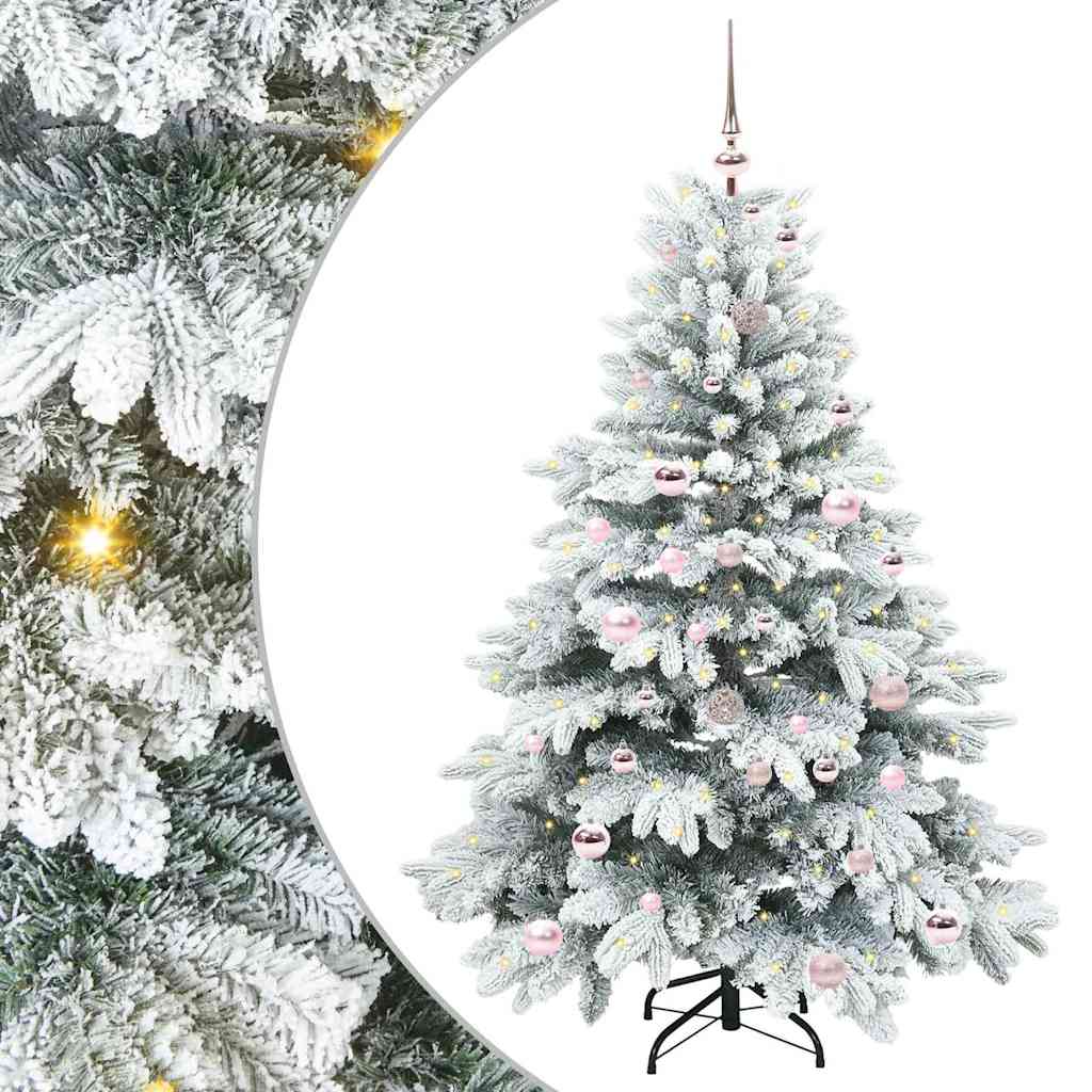 Vidaxx sapin de Noël artificiel avec 150 LED avec standard blanc 150 cm PE et PVC