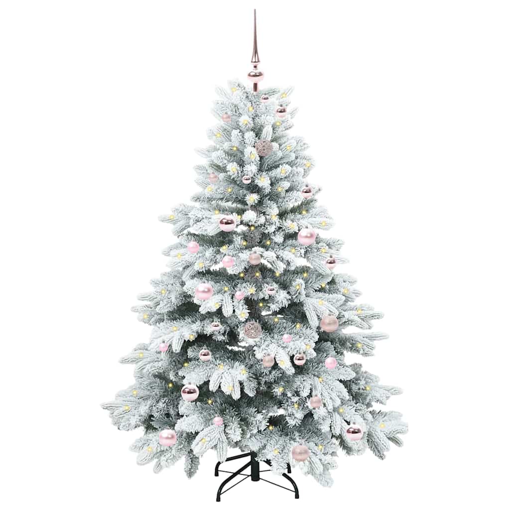 Vidaxx sapin de Noël artificiel avec 150 LED avec standard blanc 150 cm PE et PVC