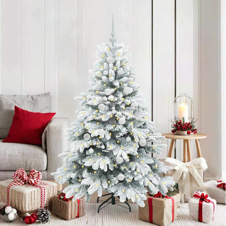 Vidaxx sapin de Noël artificiel avec 150 LED avec standard blanc 150 cm PE et PVC