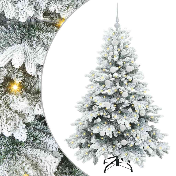 Vidaxx sapin de Noël artificiel avec 150 LED avec standard blanc 150 cm PE et PVC