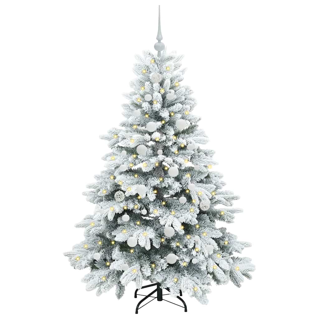 Vidaxx sapin de Noël artificiel avec 150 LED avec standard blanc 150 cm PE et PVC