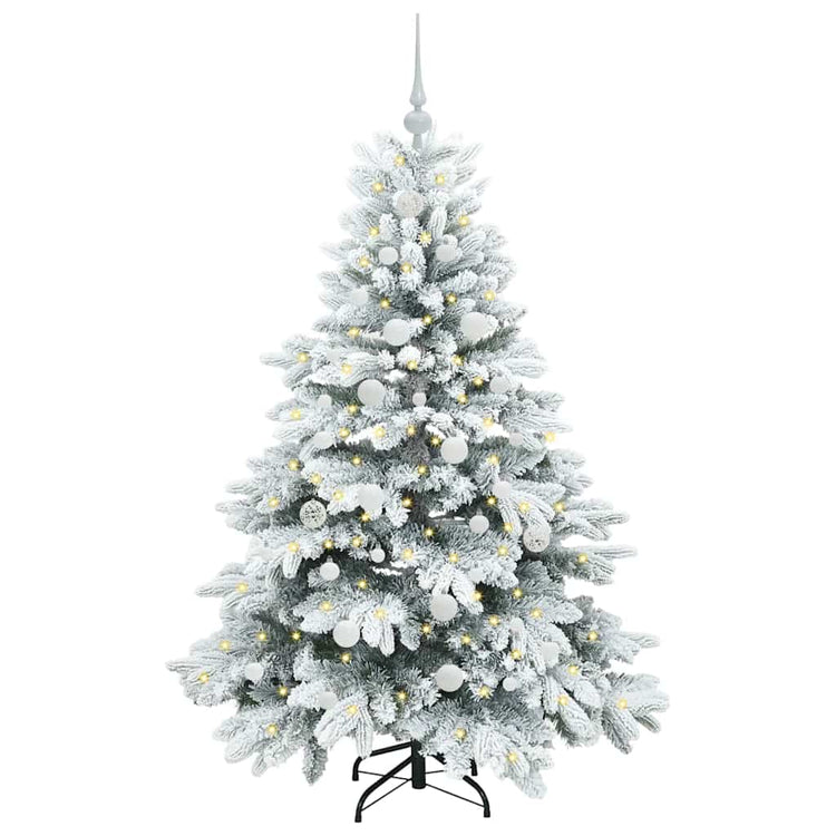Vidaxx sapin de Noël artificiel avec 150 LED avec standard blanc 150 cm PE et PVC