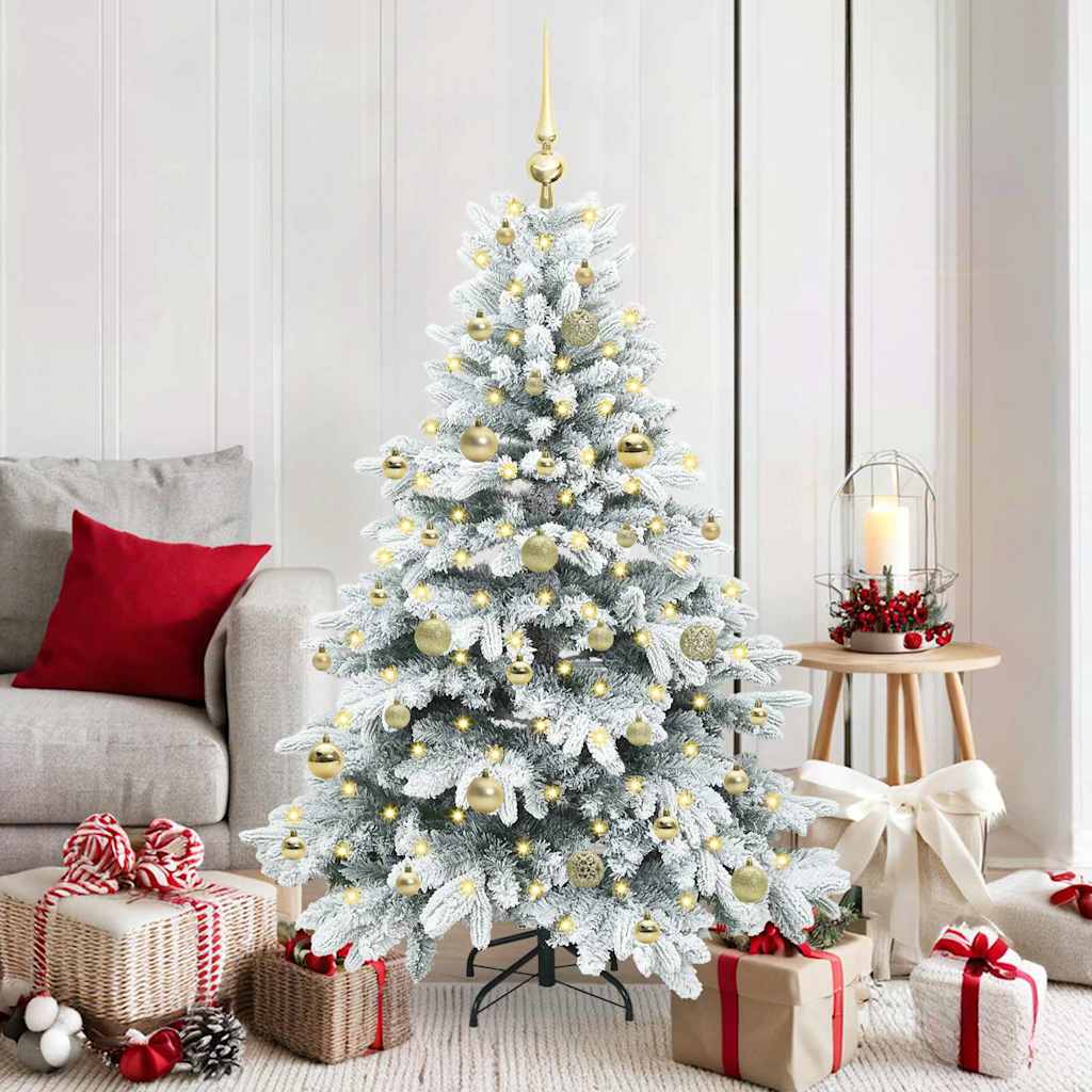 Vidaxx sapin de Noël artificiel avec 150 LED avec standard blanc 150 cm PE et PVC