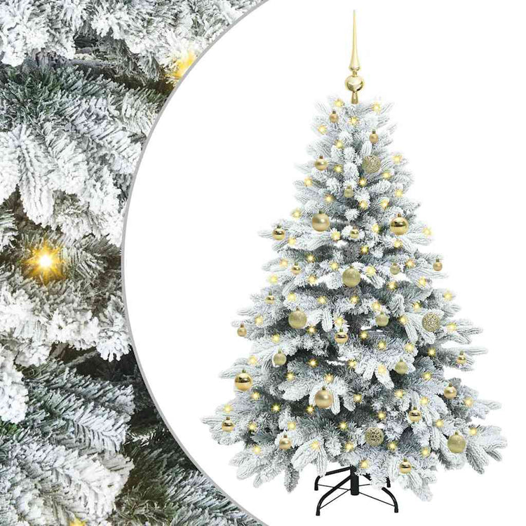 Vidaxx sapin de Noël artificiel avec 150 LED avec standard blanc 150 cm PE et PVC