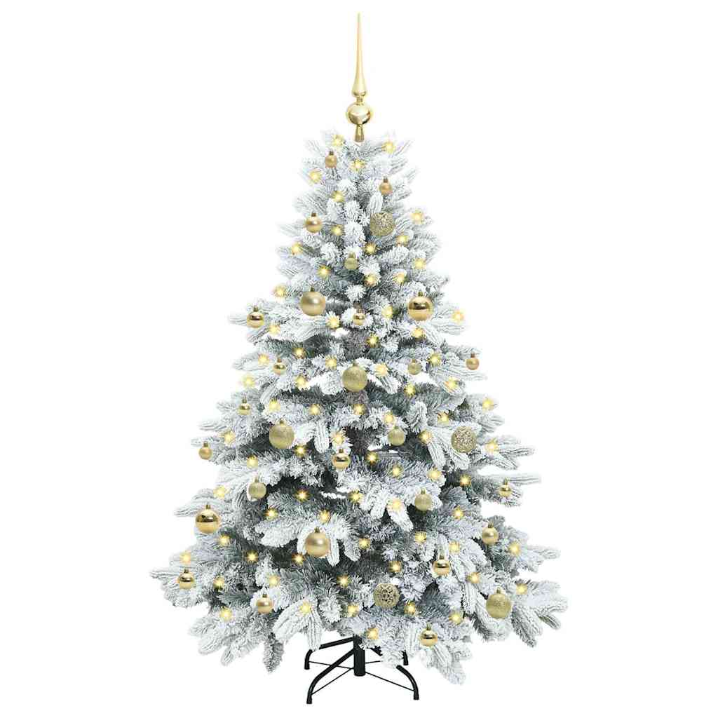 Vidaxx sapin de Noël artificiel avec 150 LED avec standard blanc 150 cm PE et PVC