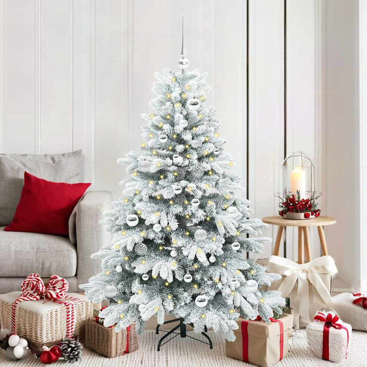 Vidaxx sapin de Noël artificiel avec 150 LED avec standard blanc 150 cm PE et PVC