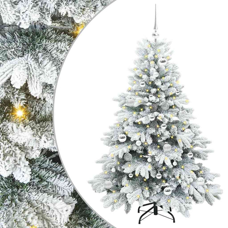 Vidaxx sapin de Noël artificiel avec 150 LED avec standard blanc 150 cm PE et PVC