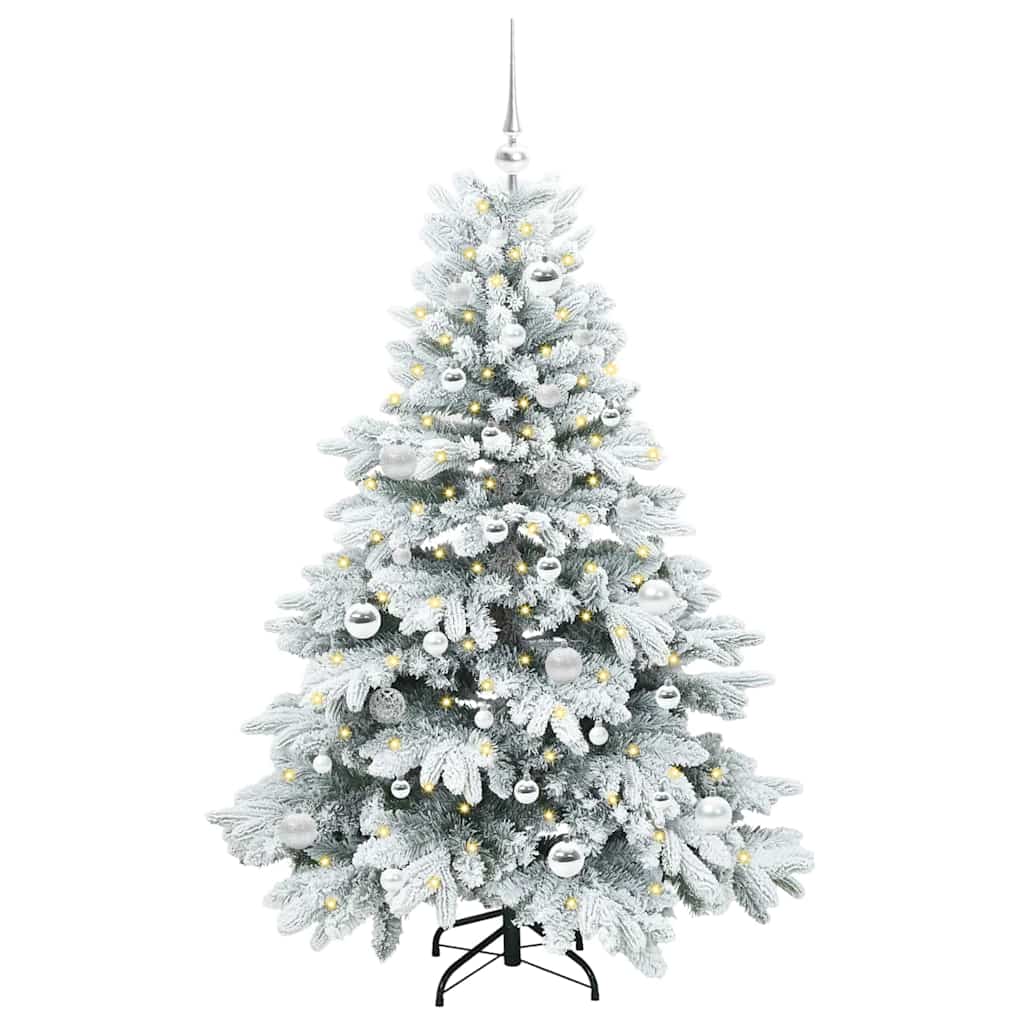 Vidaxx sapin de Noël artificiel avec 150 LED avec standard blanc 150 cm PE et PVC