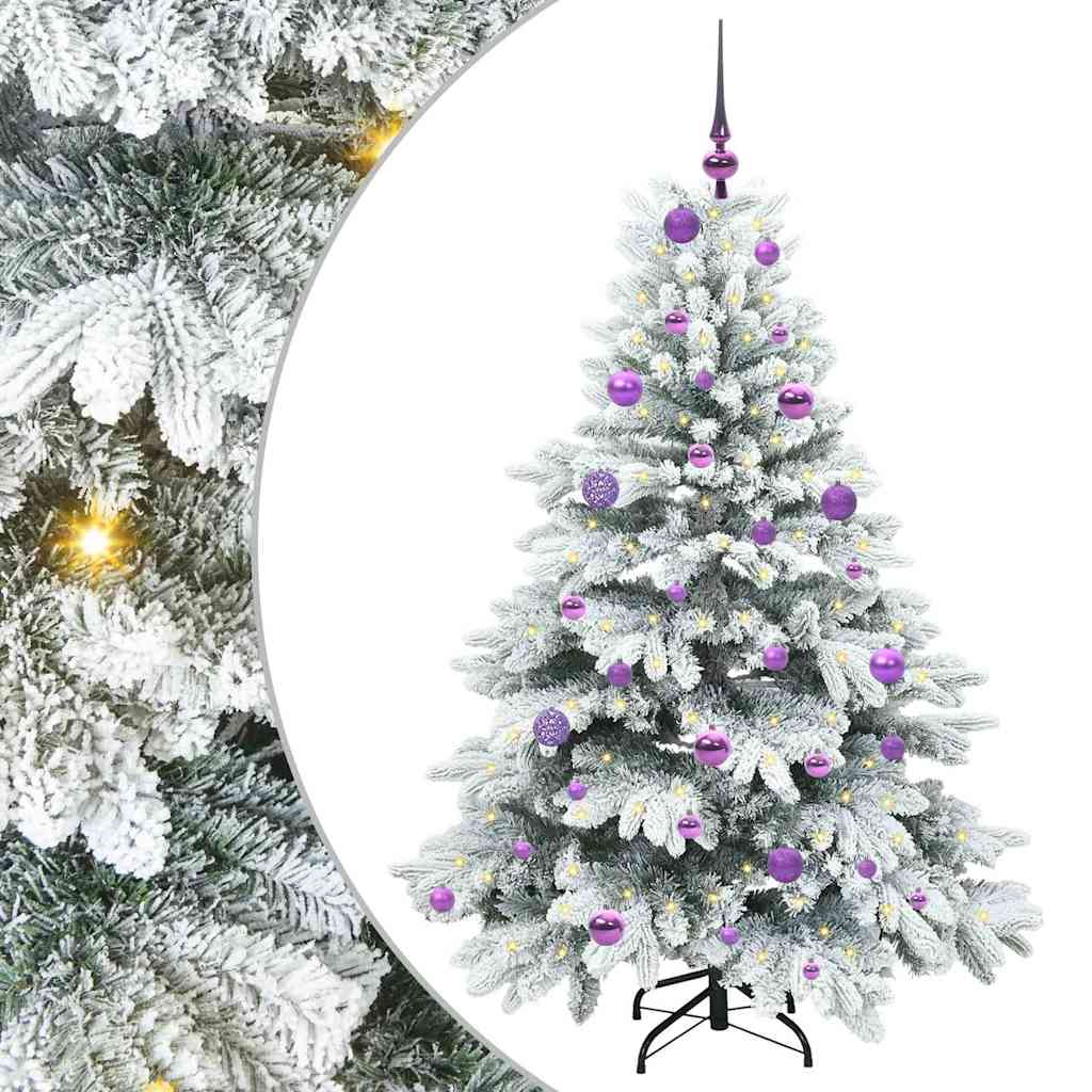 Vidaxx sapin de Noël artificiel avec 150 LED avec standard blanc 150 cm PE et PVC