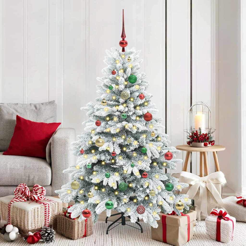 Vidaxx sapin de Noël artificiel avec 150 LED avec standard blanc 150 cm PE et PVC