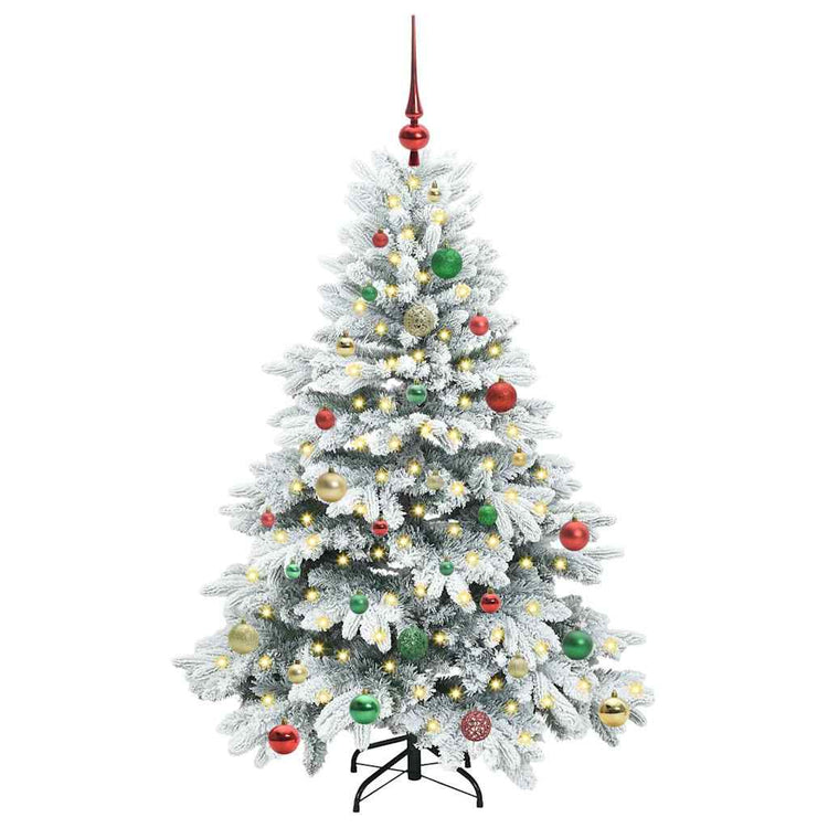 Vidaxx sapin de Noël artificiel avec 150 LED avec standard blanc 150 cm PE et PVC