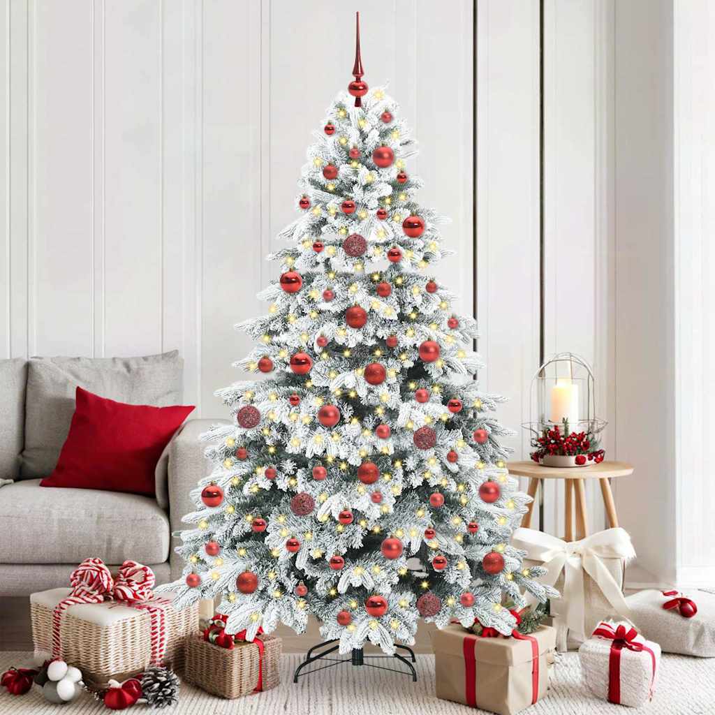 Vidaxx sapin de Noël artificiel avec 300 LED avec standard blanc 180 cm PE et PVC
